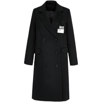 曼德诗长款通勤毛呢外套