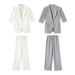 【律师系列】朗姿25压褶职业通勤西装/西裤优雅气质西服女夏新款