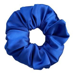 法式缎面大肠发圈女电光蓝仿真丝缎面高级感韩系网红简约复古头绳