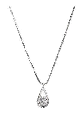 s925纯银锆石水滴锁骨链女高级感