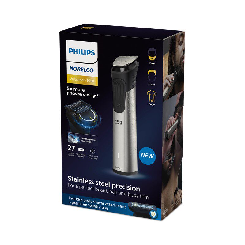 飞利浦Philips Norelco Multigroom 9000 多功能体毛修剪器剃须刀