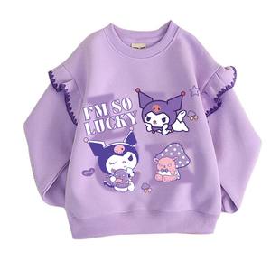 nasa联名春秋款女童上衣库洛米衣服女孩玉贵狗美乐帝秋冬加绒卫衣