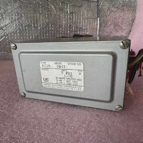 United Electric M27B 8047 Control Switch 9psi/1-78