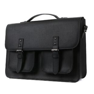 韩国剑桥包纳帕纹PU皮单肩包皮带磁扣手提包时尚休闲潮流男斜挎包