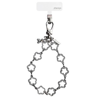 时尚新款手机链挂件ins女手腕超好看轻奢闪钻小众精致高级感银色吊坠饰品户外旅游出行电话套壳手机挂绳链子