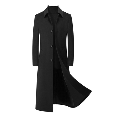 仿双面羊绒大衣男中长款秋冬修身