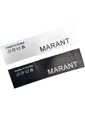 MADEINKOREA白色黑色领标标签