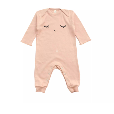 85Z Little英国Organic Zoo FW25新生儿宝宝亲肤长袖连体衣包屁衣