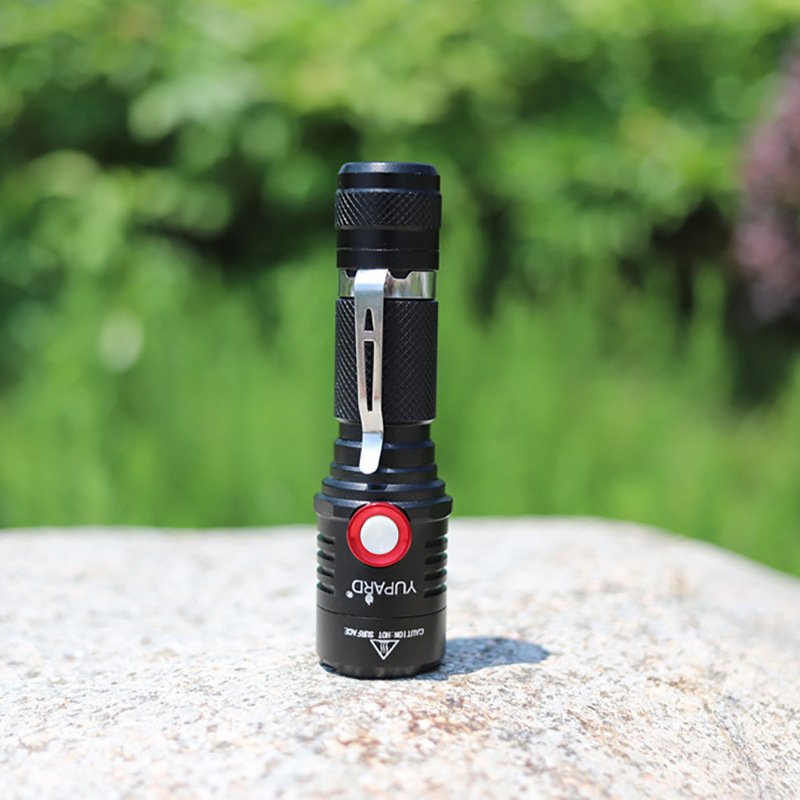 XML-L2充电18650强光T6远射防水骑行调光户外USB手电无级充电露营