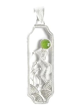 非遗风碧玉姜央纯银男女通用