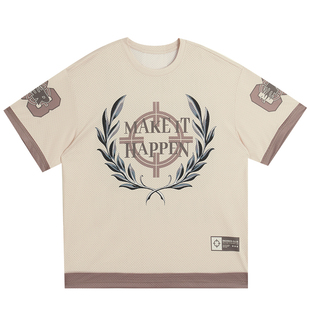 准者短袖T恤男夏季新款10A抗菌透气宽松短T潮流美式印花半袖上衣