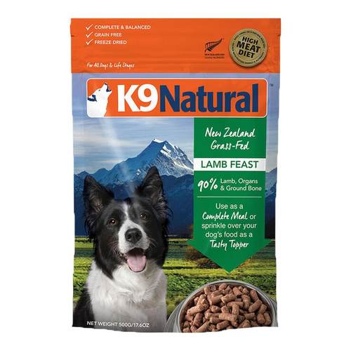 K9Natural新西兰进口全阶段狗主食冻干无谷宠物羊肉味犬粮