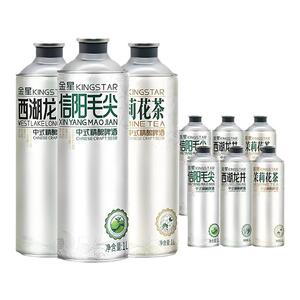 全网爆款！河南金星啤酒茉莉花茶信阳毛尖西湖龙井啤酒啤酒1L罐装