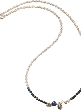 蓝灰色调高级感礼物项链手链叠戴