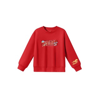 匹克童装男童红色本命年衣服2026新款12岁男孩上衣儿童卫衣拜年服