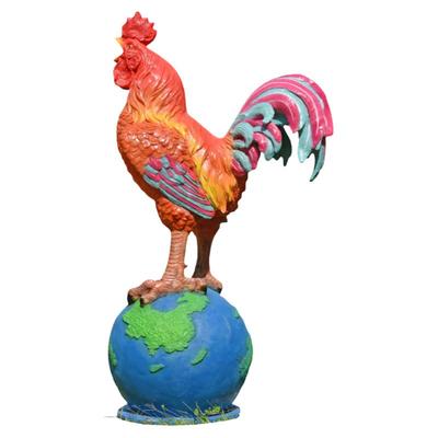大公鸡雕塑户外发光动物模型摆件