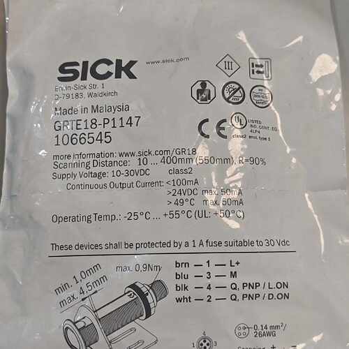 溢价-SICK西克光电传感器 GRTE18-P1147马来西亚制造