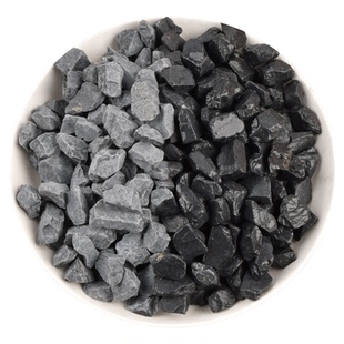 50斤深灰色水洗石景观砾石黑色日式庭院造景枯山水花园碎石子米石