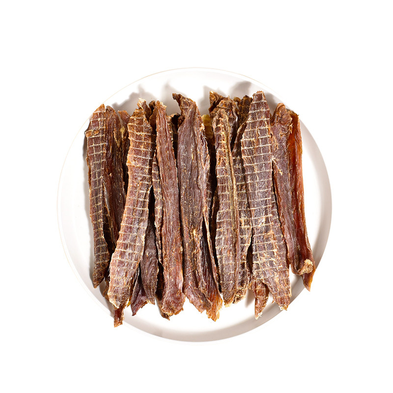 自制风干鸭肉干狗狗零食泰迪金毛奖励训练烘干鸡肉干幼犬狗磨牙棒