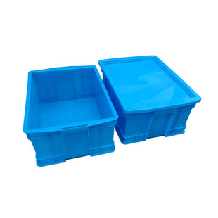 塑料周转箱加厚带盖长方形五金工具中转箱元器件收纳盒工业物流箱