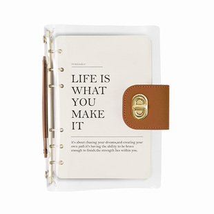 a7活页本a6手帐本a5笔记本本子高颜值透明手账本工作商务记事本