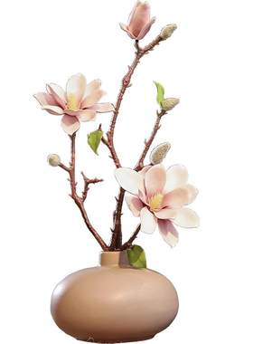 高档古典玉兰花仿真套装客厅干花