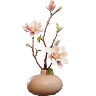 高档古典玉兰花仿真花艺套装假花客厅家居装饰品摆件干花摆设绢花