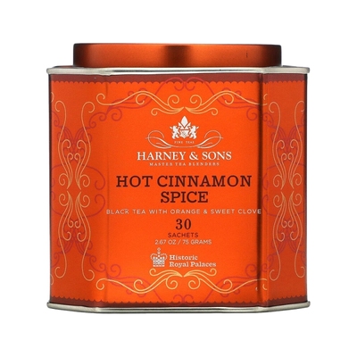 香港直发Harney & Sons热肉桂香料茶橙子甜丁香红茶30袋75g