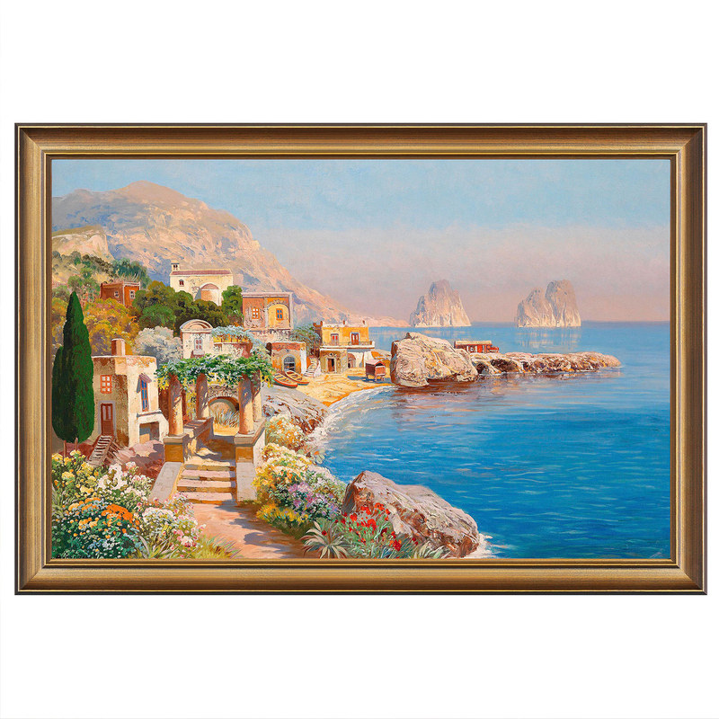 风色意大利风景油画客厅餐厅挂画