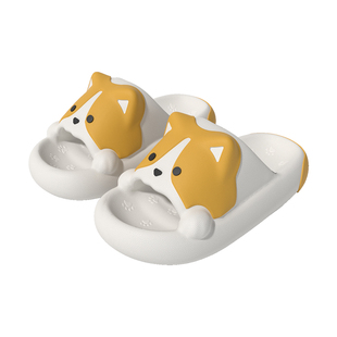 可爱卡通柯基拖鞋女夏季外穿2025新款室内居家防滑洗澡情侣凉拖男