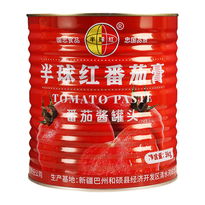 新疆半球红番茄膏意面蕃茄酱罐头