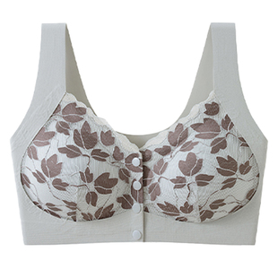 焕丽女王文胸调整型内衣夏季薄款前开扣防外扩聚拢收副乳无痕美背