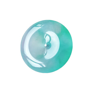 现货缅甸a级翡翠吊坠天然翡翠平安扣吊坠冰透飘花翡翠怀古吊坠