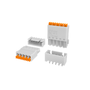 联捷白色PCB线路板插拔端子排LC8XH-2.5mm厂家直销弹簧接线连接器