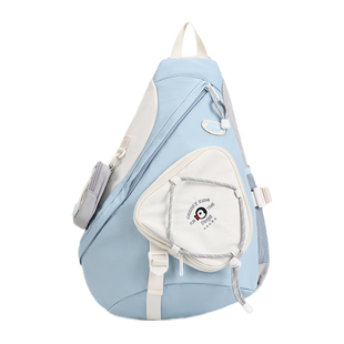 VANWALK Pingu新款大容量撞色骑行胸包女生通勤运动单肩斜挎包ins