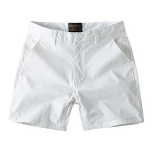 夏季休闲短裤纯棉修身纯色三分四分裤夏季潮牌弹力3分4分裤超短裤