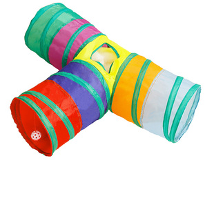 猫玩具猫咪隧道自嗨解闷神器钻洞彩虹迷宫通道消耗体力用品逗猫棒