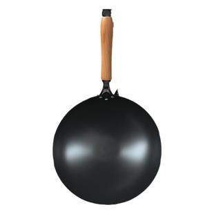 邓家刀炒菜锅老式铁锅熟铁锅家用陶瓷涂层圆底炒锅加厚无氟炒锅