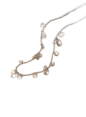 满锆超闪S925纯银项链锁骨链女