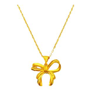 越南沙金项链女款久不掉色 仿真黄金24k镀金首饰细链子日韩小吊坠