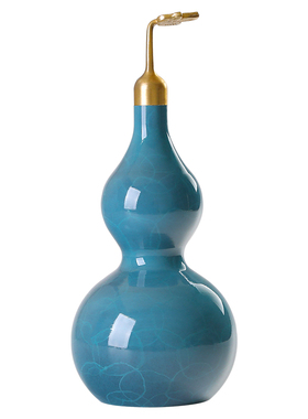 铜葫芦摆件黄铜摆件客厅家玄关居装饰品开口空心葫芦创意高档礼品