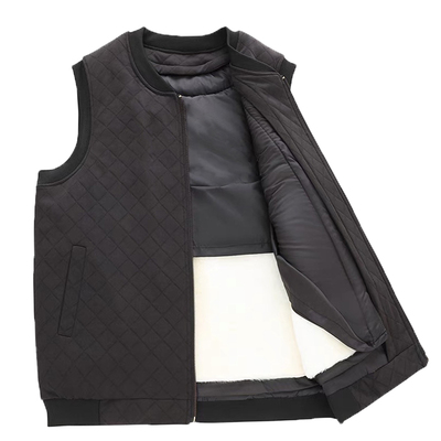 羊毛马甲男皮毛一体中老年休闲