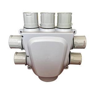 新风系统ABS分风箱消音降噪一分七支点PE管分风箱新风配件出风口