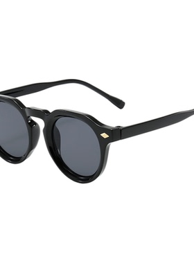 美式潮牌椭圆粗框墨镜男可配度数