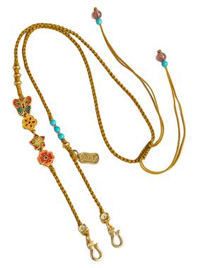 手工编织双耳如意锁包挂绳