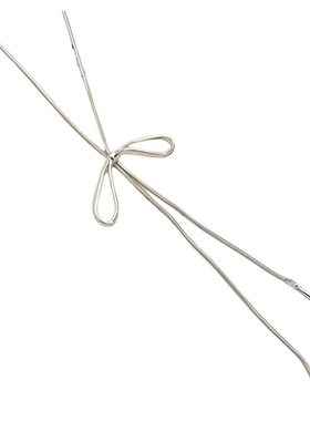 蝴蝶结流苏项链轻奢小众设计抽拉