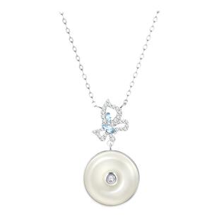 宫主蝶梦平安扣项链玉髓银项链女国风送女友送妈妈时尚高级轻奢