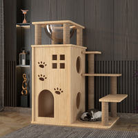 The household solid wood cat climbing frame has two layers of cat beds that do not take up space. The cat climbing frame and cat beds are suitable for all four seasons thumbnail 6