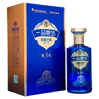 一品景芝芝香8新版 芝麻香型53度白酒 500ml*6瓶山东宴席
