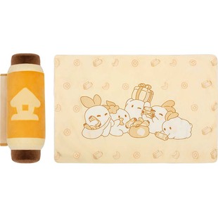 桃源深处有人家 建筑卷轴两用抱枕 可爱柔软毛绒毯子沙发客厅靠枕